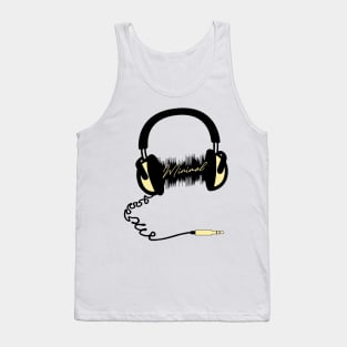 Headphone Audio Wave - Minimal Tank Top